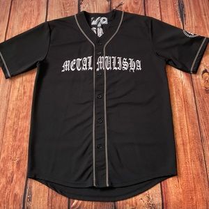 Metal Mulisha Men’s Knit Baseball Jersey 100% Polyester Size Large